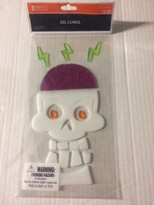 Gel Window Clings Halloween Skull New In Pack Impact Innovations - Picture 1 of 2