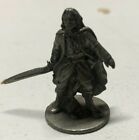 VINTAGE Tiny Statue Figurine Of Medeval Knight With Sword Fantasy Battle 