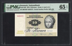 Denmark 10 Kroner 1976 P48f Uncirculated Grade 65 - Picture 1 of 2