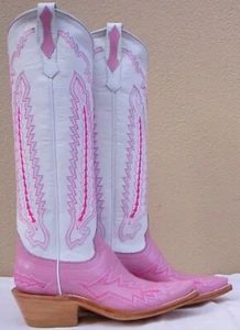 "Barbie Pink", Custom Hand Made, Tall Shaft Boot, Size (7.5 B) - Picture 1 of 7