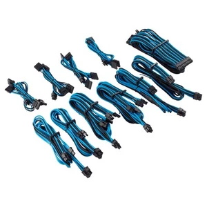 Corsair Premium Sleeved PSU Cables Pro Kit Blue/Black - Picture 1 of 7