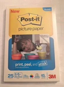 3M Post-It Picture Paper, Semi Gloss 4 x 6" 25 Sheets SP4625SG Sticky 10x15 CMI - Picture 1 of 2