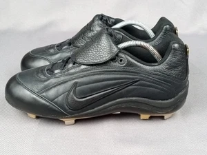 Vintage 2001 Nike Zoom Air Metal Baseball Cleat Men Shoe Size 10 Black 115163 - Picture 1 of 22