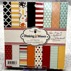 Almohadilla de papel para álbumes de recortes 6x6 de lujo para hacer olas cartulina 32 hojas NUEVO - Imagen 1 de 4