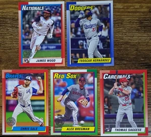 2025 Topps Series 2 - 1990 Topps 35th Anniversary LOT (5) Wood, Sale, Saggese - Bild 1 von 1