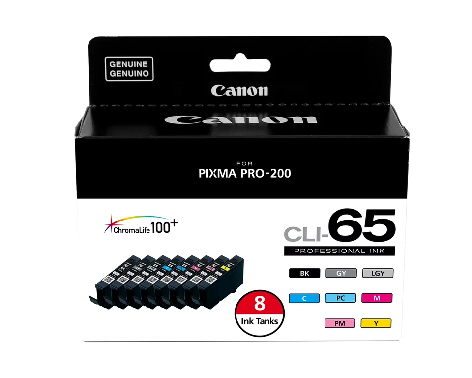 Tinta Canon CLI-65 8 cores pacote econômico - Imagem 1 de 1
