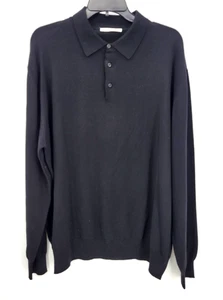 Ermenegildo Zegna Pullover Herren XL schwarz leichter Wollkragenpullover - Bild 1 von 8