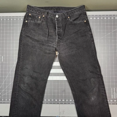 Jeans Levis 501 XX de Colección Años 90 Para Hombre 34x32 Negros Denim Rectos EE. UU. Motociclista Oscuro Foto 1 de 4