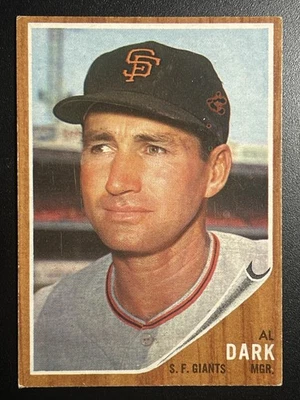Tarjeta 1962 Topps: Al Dark #322 **Gigantes de San Francisco** Foto 1 de 4