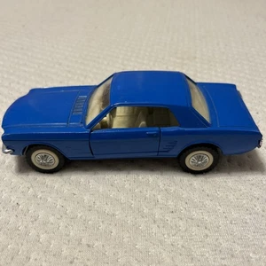 Vintage MAJORETTE  1965 FORD MUSTANG HARDTOP BLUE 1:32 DIE CAST - Picture 1 of 8