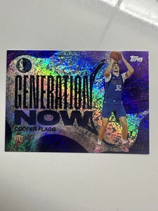👑 2025-26 TOPPS FLAGSHIP COOPER FLAGG GENERACIÓN AHORA LÁMINA HOLO PÚRPURA/250 RC🍆 - Imagen 1 de 24