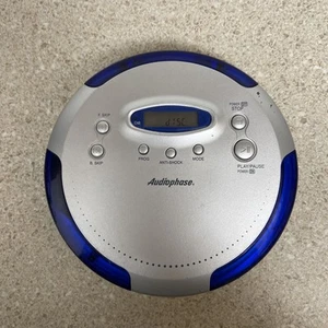 Audiophase CD-315 Portable CD Compact Disc Player Blue Anti Skip Tested Works - Picture 1 of 9