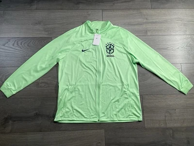 耐克 Brazil Strike 全拉链绿色田径夹克男式 XXL 码全新 DX1950-390 — 第 1/4 张图片