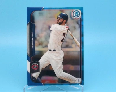 Joe Mauer 2015 Bowman cromo refractor azul/150 Foto 1 de 2