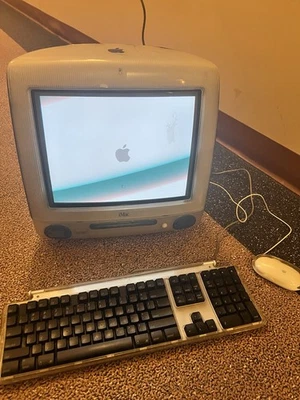 Vintage Apple iMac G3 1998 Bondi Blue With Keyboard And Mouse Clean Tested - Image 1 of 3