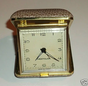 Vintage Westclox Travel Alarm Clock Leopard Print Case Works Great - Bild 1 von 3
