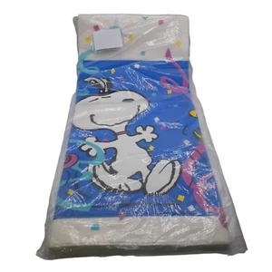 Hallmark Snoopy Woodstock Tablecloth Crepe Paper USA 1980 Vintage - Picture 1 of 3