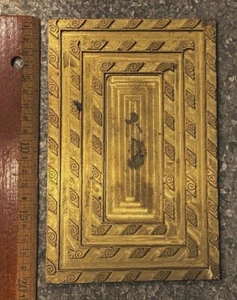brass plate bookbinder ornament bookbinding gilding embossing book cover leather - Picture 1 of 1