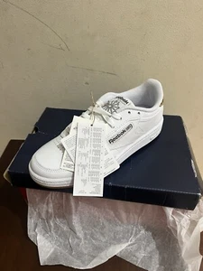 Reebok Club C 85 99 White/leopard Girl Trainers Size 4 New - Picture 1 of 11