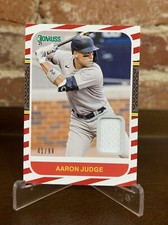 2021 Panini Donruss - Retro 1987 Materials Red #87M-AJ Aaron Judge 41/99 jersey