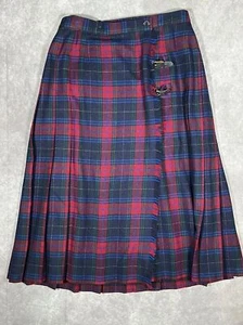 Pendleton Kilt Size 14 100% Virgin Wool Tartan Pleated Vintage 1980s - Picture 1 of 3