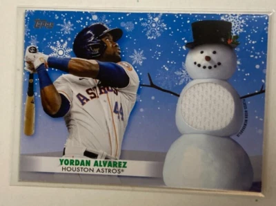 Yordan Alvarez 2021 Topps Holiday WalMart Mega Box Relic #WRC-YA MLB Astros Card - Image 1 of 2