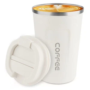 12 Oz Stainless Steel Vacuum Insulated Tumbler Coffee Travel Mug Spill Proof Wit - Picture 1 of 7