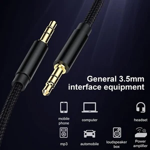 3.5mm Male To Male Stereo Audio Cable AUX Cable Auxiliary Cable For Phone / Car - Picture 1 of 7