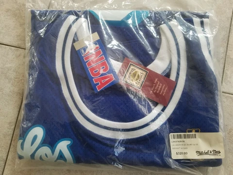 LA Lakers Kobe Bryant #8 Mitchell&Ness 96/97 50th Anniversary New In Sealed Bag Cover