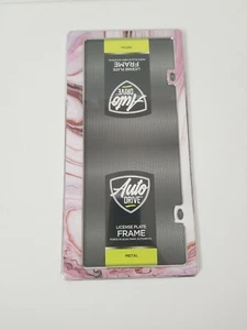 AutoDrive Graphite Carbon Fiber Gel License Plate Frame Pink or Gray - Picture 1 of 3