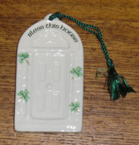 Belleek "Bless This House" House Blessing Ornament 2880 - No Box