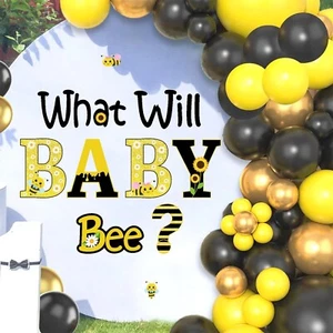 Gender Reveal Party Decal Bumble Bee Baby Shower Decorations What Will Baby B... - Picture 1 of 9