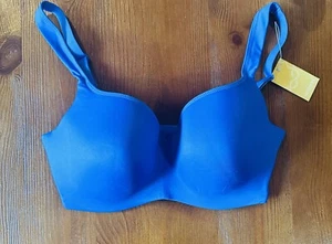 Delmira Bra Women Balconette Full Coverage Sparkle Blue Sz#34F NWT - Picture 1 of 7