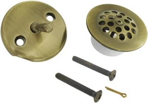 Kingston Brass DTL5305A3 Grid Tub Drain Kit, Antique Brass 9.06 x 7.48 x 4.92 - Picture 1 of 6
