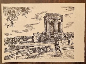 MONTPELLIER " Chateau d'eau du Peyrou au XVIII eme " Gravure 18,5 x 28 cm. - Imagen 1 de 1