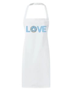 Love Blue Doughnut Printed Apron Baking Cooking Gift - Imagen 1 de 12