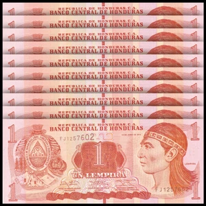 Lot 10 PCS, Honduras 1 Lempira, 2010(12), P-96, UNC - Picture 1 of 3
