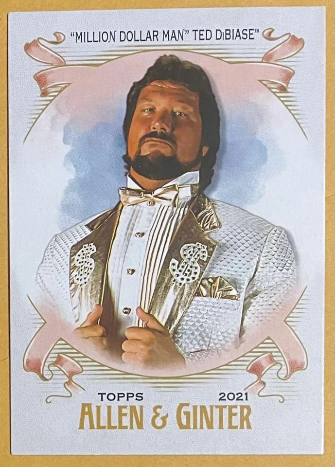 TED DiBIASE, 2021 TOPPS WWE HERITAGE ALLEN & GINTER CARD, WRESTLING SUPERSTAR ! - Image 1 of 1