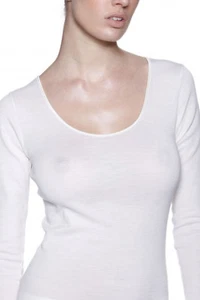 MAGLIETTA DONNA MANICA LUNGA GIROCOLLO IN LANA SETA ART. 074029 Marchio RAGNO - Foto 1 di 1