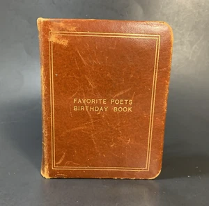 Vintage FAVORITE POETS BIRTHDAY BOOK 1938 Samuel Ward Boston Leather Binding - Picture 1 of 17