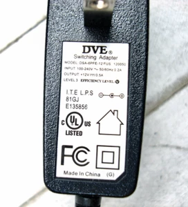 Original - DVE Switching Adapter DSA-6PFE-12FUS  / 12V Output @ 0.5A - Picture 1 of 13