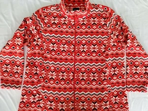Basic Editions Fleece Jacket 2X Full Zip Geometric Stripe Pockets - Picture 1 of 10