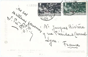 71455 - EGEO Rodi - Storia Postale - 25 + 50 centesimi FERRUCCI su CARTOLINA - Imagen 1 de 1