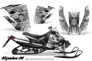 ARCTIC CAT SNOPRO RACE 500 600 SNOWMOBILE CREATORX GRAPHICS KIT SPIDERX WHITE - Picture 1 of 1