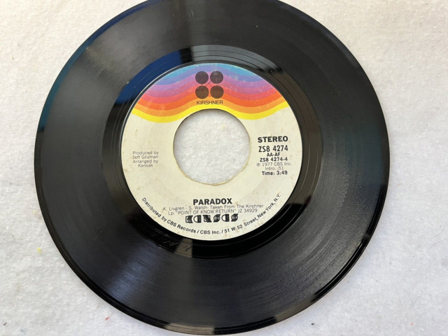 Rock Promo 45 Kansas - Play The Game Tonight / Play The Game Tonight On  Kirshner