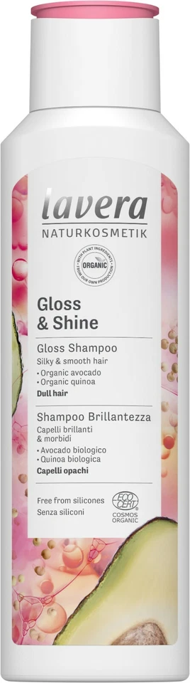 Champú vegano brillo y brillo para cabello lavera 250 ml Foto 1 de 1