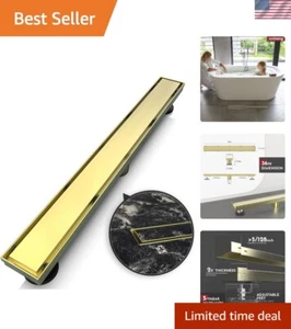 Stainless Steel 36-Inch Shower Drain - Anti-Clogging with Versatile Applications - Picture 1 of 8