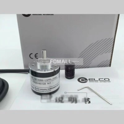1Pcs New For ELCO rotary encoder 1000 pulse solid shaft EC40B6-L5PR-1000 - Image 1 of 2