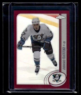 2002 Topps Chrome Refractor #100 Adam Oates Mighty Ducks HOF *EX MT Scratches* - Image 1 of 2