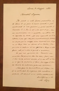 Lettera autografa di Michele Lopez - Picture 1 of 1